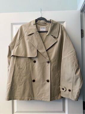 Cropped Trench Coat - oversized fit